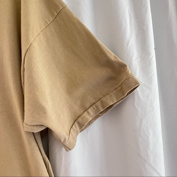 VINTAGE 90s Cottagecore Birds n Birdhouses Clay Dye Look Thick Single Stitch Tee - Picture 7 of 8